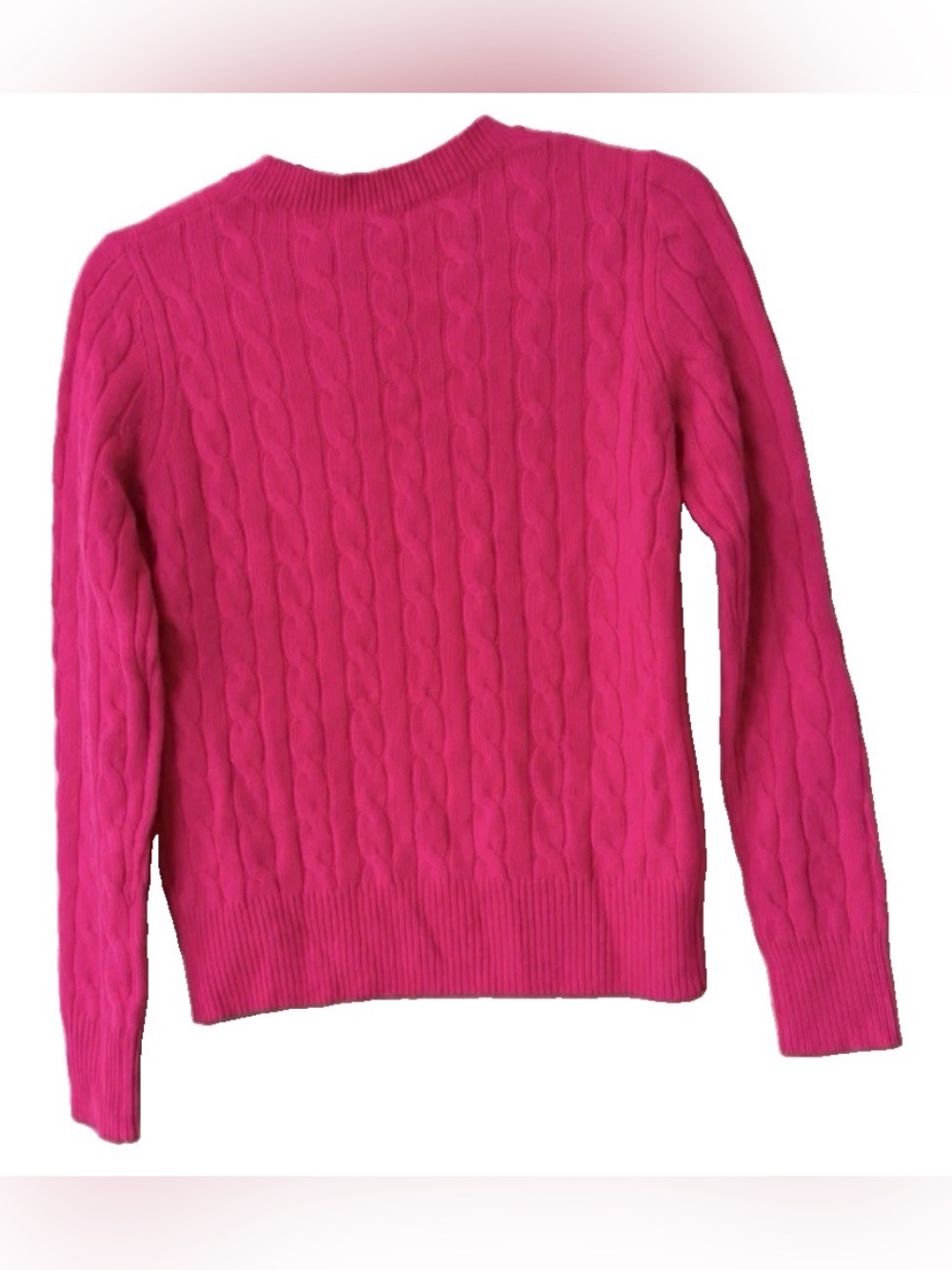 Vineyard Vines Cashmere Cable Knit Crewneck Sweater Red XXS NWT - Picture 4 of 6